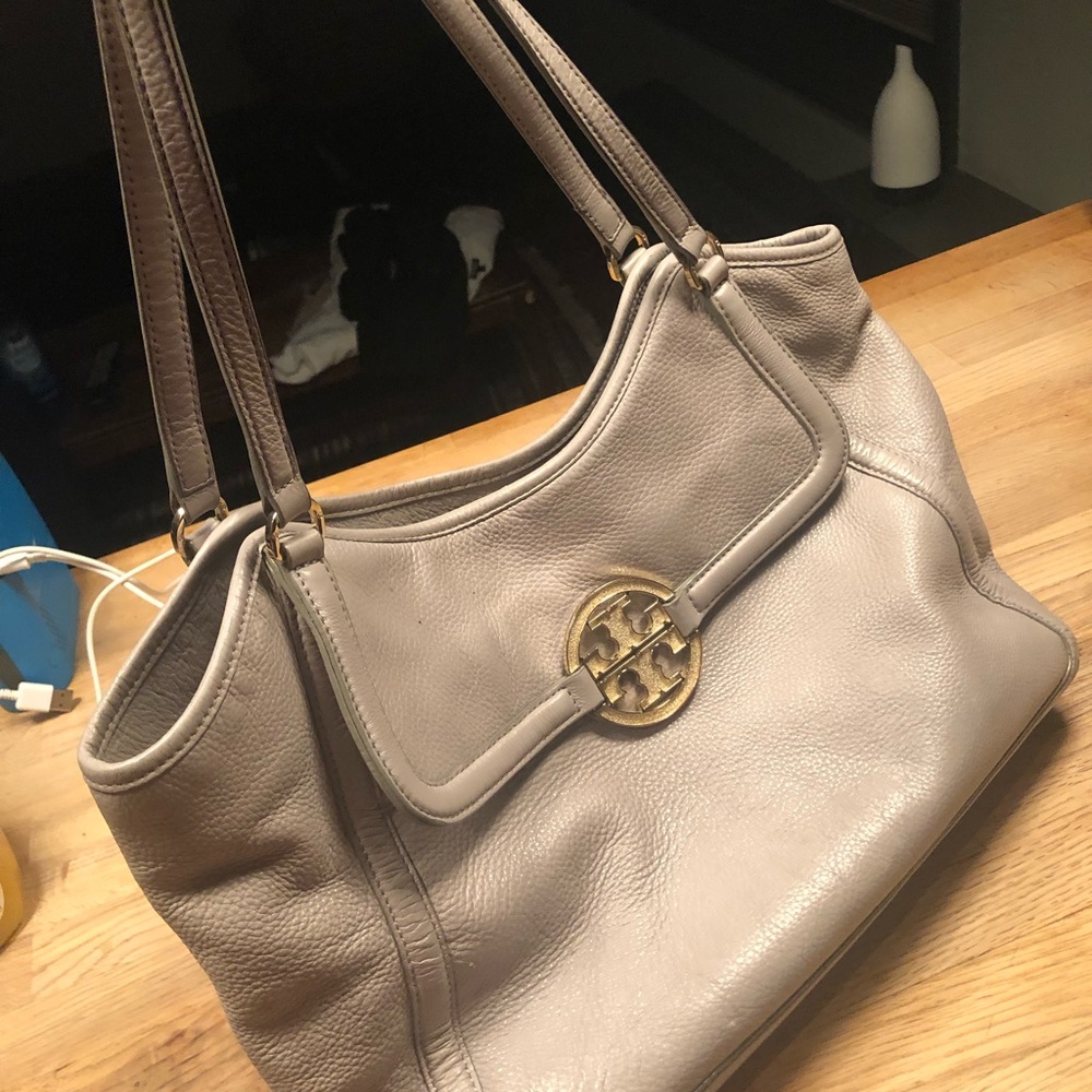 Tory Burch Amanda Mercury Grey Handbag